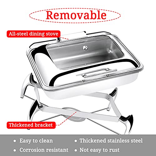 LYUQIU Chafing Dish Speisenwärmer, Speisenwärmer Edelstahl Elektrisch für Partys Buffets, Buffetwärmer mit Abnehmbarem… – Bild 7