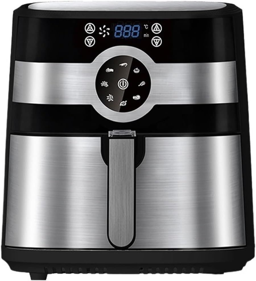 Food essentials and family helpers Smart Air Fryer Oil-free Electric Fryer Large Capacity 8L Dual Screen Multi-function Square Air Fryer Smart assistant Enjoy life (Color : AF516, Size : UK) Ambitious