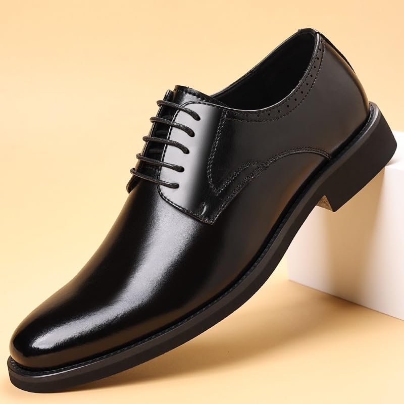 Men's Wedding Dress Shoes Breathable Pointed Toe Business Formal Oxfords British Korean Style Groom Shoes for Bridegroom Ceremony2