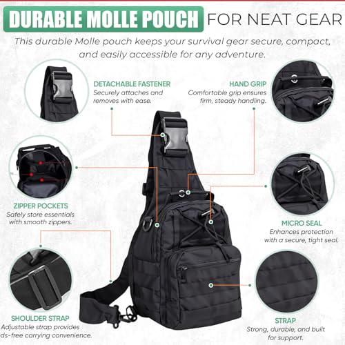 Survival Kit - All-in-One Survival Gear and Supplies for Camping, Hiking, Hunting, and Car Emergencies - Essential Tools, Great Gift for Men, Fathers, Boyfriends, Boys, Dads and Scouts - Image 6