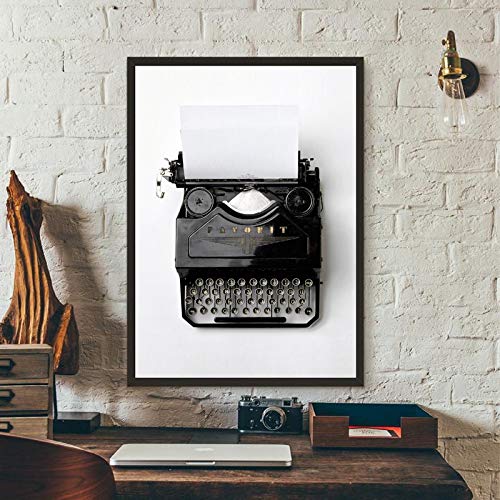 Machine à écrire art mural de qualité supérieure toile 60x80 cm