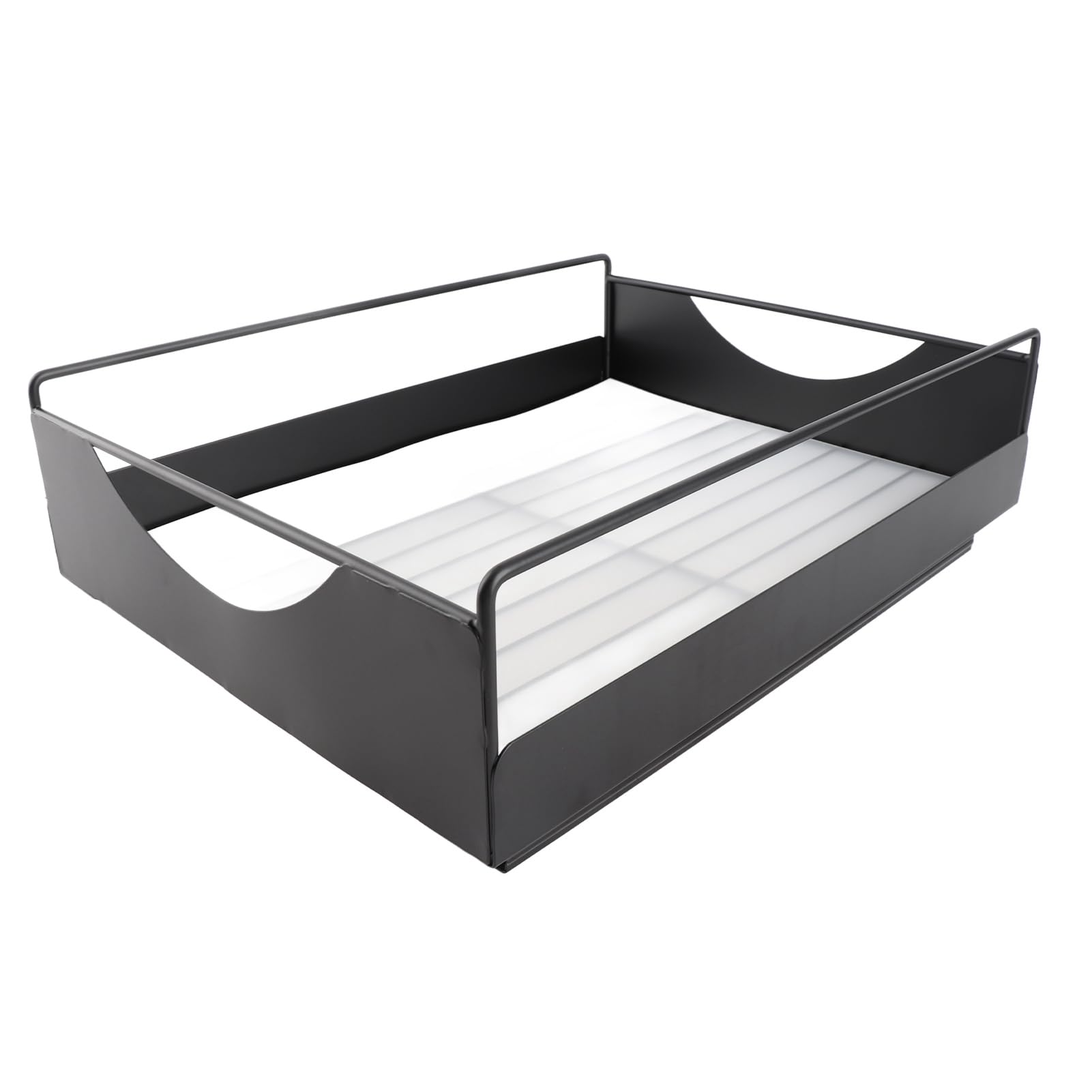 Wyciągnij Organizator szaf | Gładka ślizgowa szuflada do spiżarni/łazienki/garderoby | Stal węglowa pod szelfem do magazynowania (Black)
