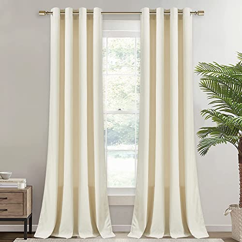 Linen Basics Blackout Velvet Curtains For Living Room Long Light Blocking Velvet Curtain Panels