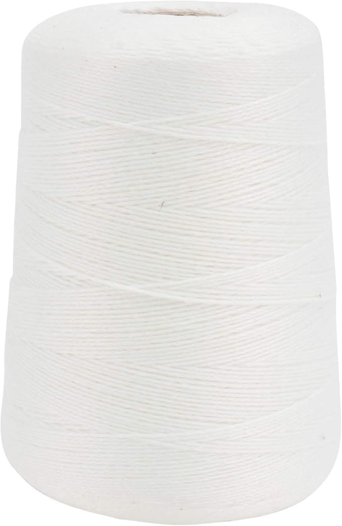 Cotton Bakers Twine Fine Cotton String Food Safe 500 M 0.8mm for Butchers Baking Tying Meat Sausage Pork Elbow Bacon Zongzi Gift Wrapping DIY Crafts 250g