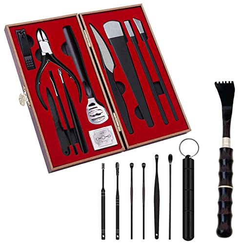 Professional Pedicure Kit, Manicure Set Nail Clippers Pedicure Tools Set Stainless Steel Foot Care Kit Foot Rasp Dead Skin Callus Remover Foot Spa Set for Men Women at Home