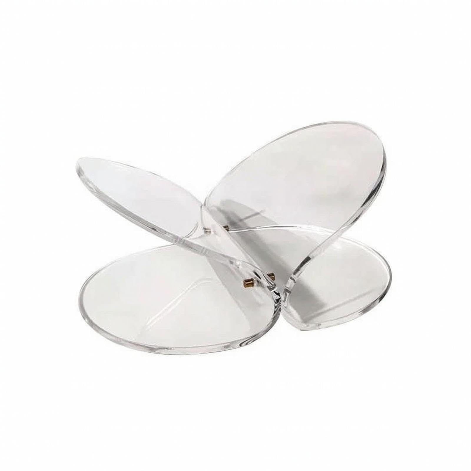 Butterfly Magazine Rack Transparent Magazine Rack with Oval Base Clear Acrylic Display Stand for Living Room, Reception Area, Showroom-picture-13