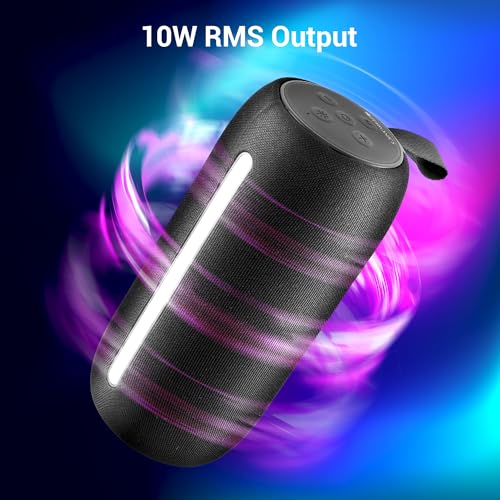 ZEBRONICS Sonic POD 20, Portable Bluetooth Speaker, 10 Watts, Upto 15 Hours Playback, RGB LED, Call Function, Fabric Finish with Carry Loop, BTv5.3... - Image 2