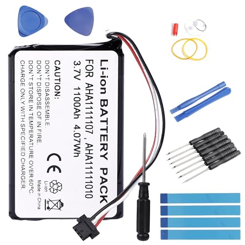 Fuworance Batería GPS compatible con Tomtom Go 6100, Go 600, Go 610, Go 620 World, Go 620 (2016), Go Essential 4FA60, AHA1111107 + herramienta de reparación de baterías de iones de litio de 1100 mAh