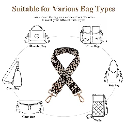 Image of Long Keeper Wide Purse Strap - Adjustable Shoulder Strap Crossbody Handbag Replacement Bag Strap Guitar Straps