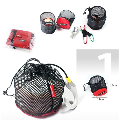 Drawstring Ditty Bags Nylon Mesh Outdoor Camping Travel Storage 5Pcs3