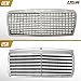 USR 86-93 W124 EURO AMG Look Front Hood Grill - Compatible with 1986-1993 Mercedes-Benz E Class E-Class (BLACK and CHROME AVANTGARDE MODERN S600 STYLE GRILLE w/METAL OUTER FRAME)