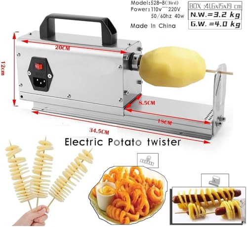 Cortadora eléctrica de papas 3 en 1 en espiral miniatura 3