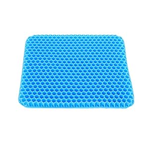 Gel Kissen / Orthopädisches Gel / Sitzpolster – die druckentlastende Sitzauflage für Rollstühle / Autositze / Bürostühle usw. im Maß 40 x 36 x 4 cm(Blau)