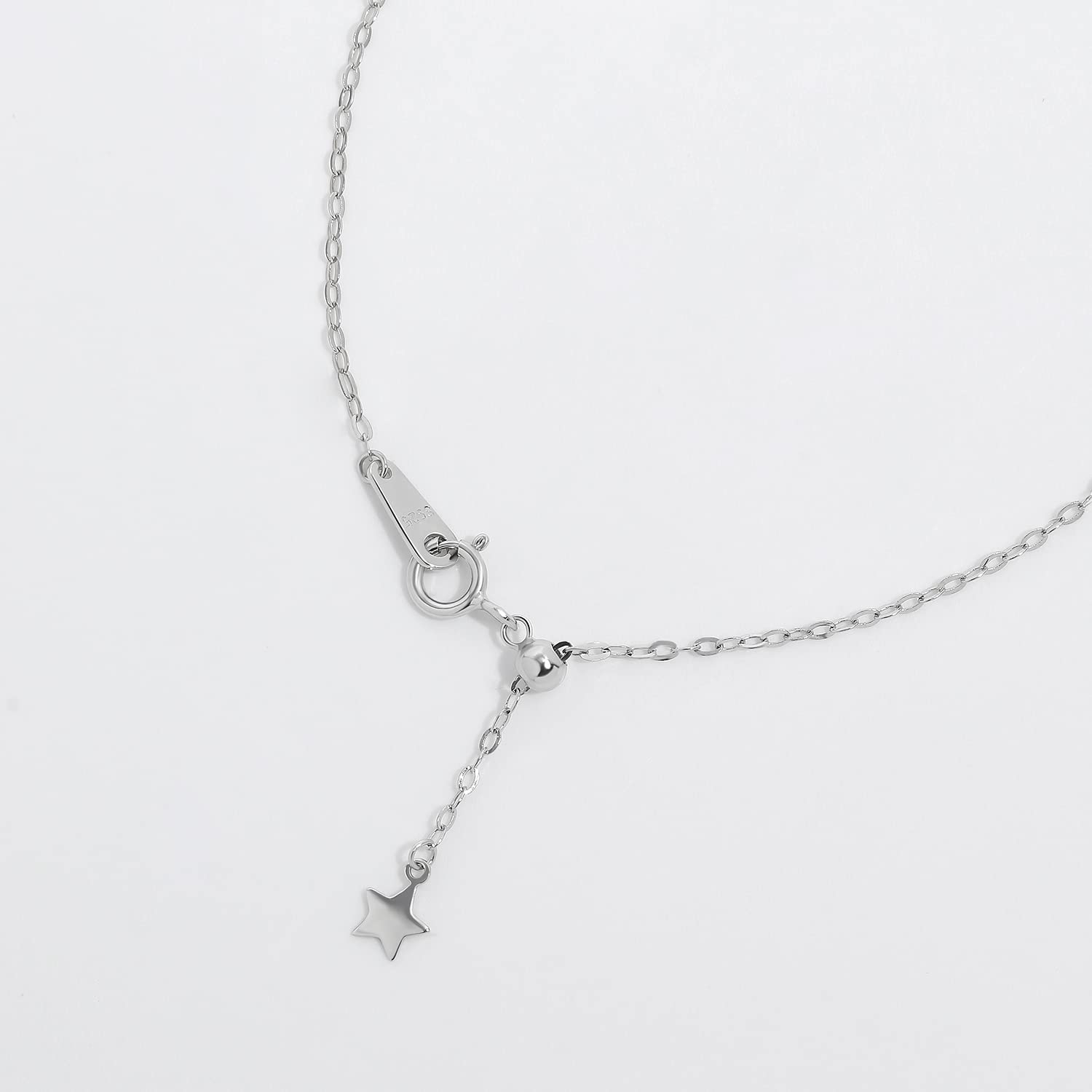Meissa Bracciali in argento per le donne Mamma Bracciale Luna e Stella Bracciale con Cubic Zirconia per le ragazze, Argento