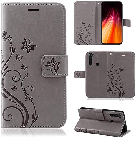 betterfon Mobile Phone Case for Xiaomi Redmi Note 8 (2021), Redmi Note 8 – Flip Case Protective Case with [Card Slots] [Quality TPU] Compatible with Xiaomi Redmi Note 8 (2021), Grey