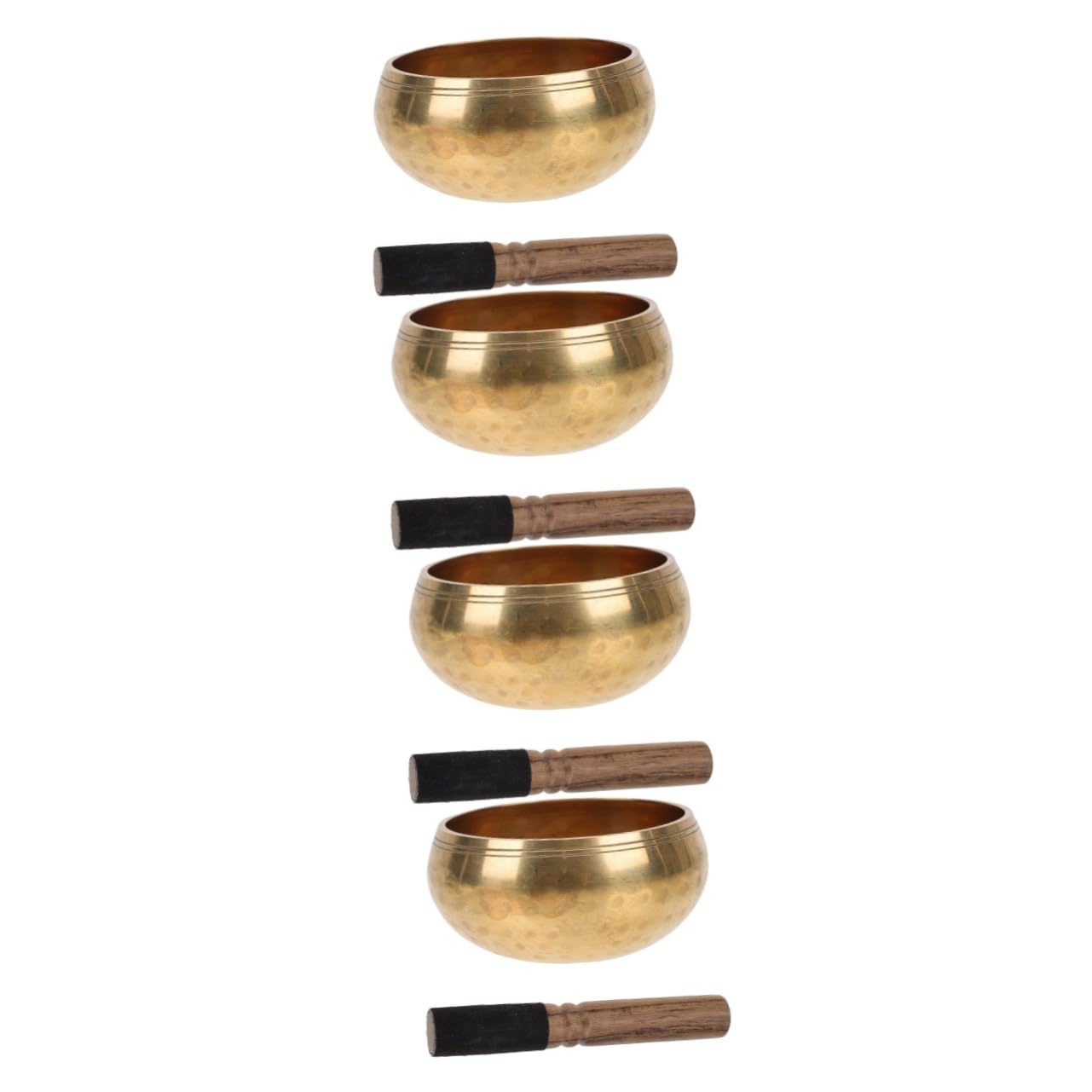 4 Sets Buddha-Klangschale, Achtsamkeitsschale, heilende Klangschale, Himalaya-Klangschalen, Entspannungs-Klangschale, heilende Klangschale, Meditations-Klangschale, Tibet-Yoga-Stick