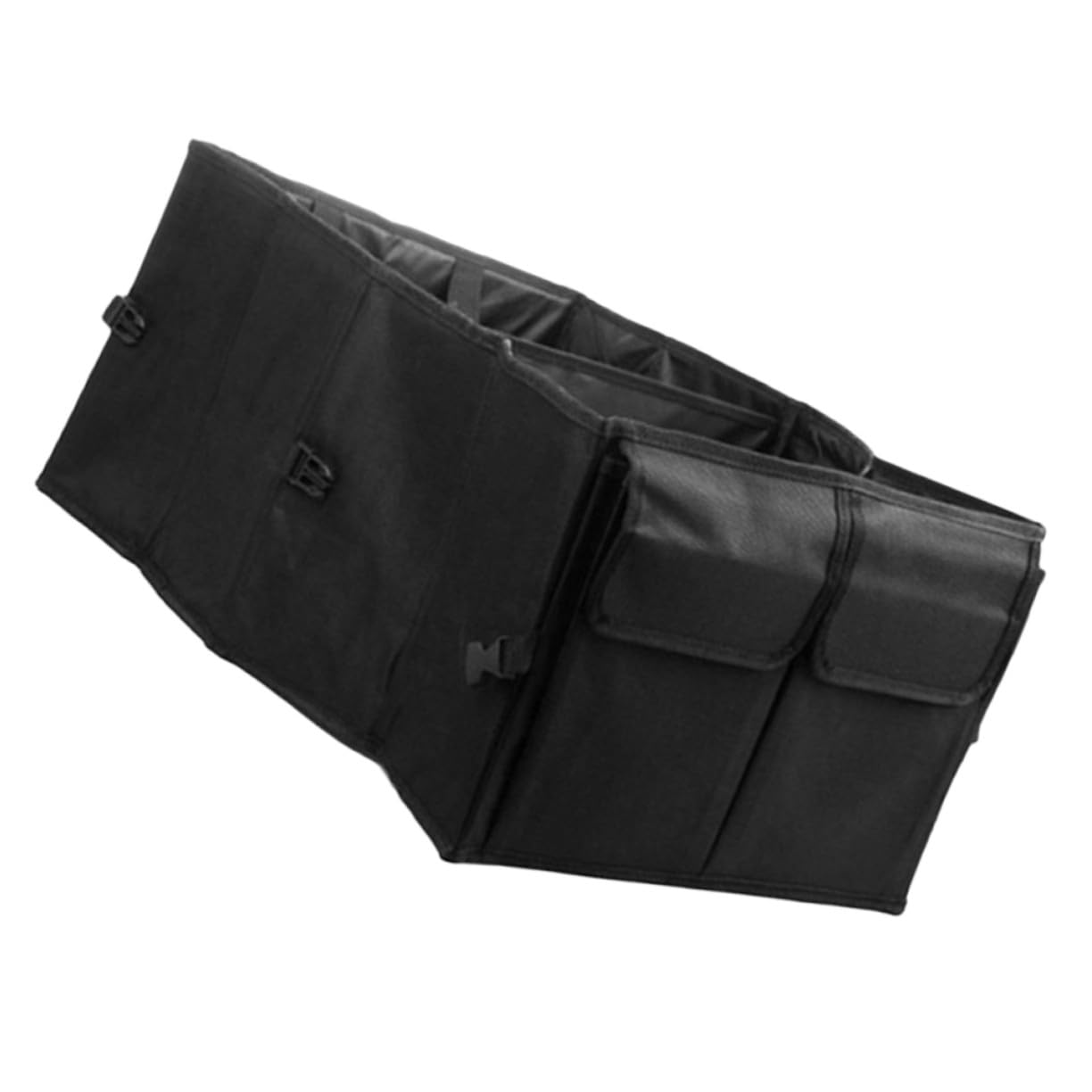 Organiseur coffre voiture VALICLUD en tissu non tissé boîte de rangement noire avec poignées