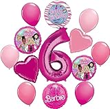 Mayflower Barbie 6th Birthday Party Supplies and Balloon Bouquet Decorations