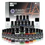 Gaahleri Kaleido Auto 24-Color Set – Water-Based Acrylic Airbrush Paint Kit for Car Models, Gundam,Mecha,Pre-Thinned, High Gloss, Fast-Drying, with Thinner & Cleaner