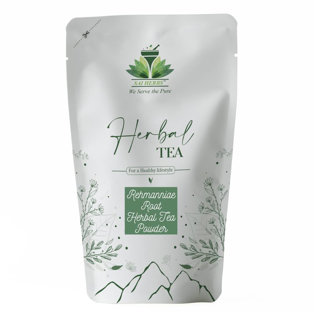 SAI HERBS Rehmanniae Root Herbal Tea Powder - Sheng Di Huang - Rehmannia Glutinosa - Luxury Tea - Pure & Natural (25 Grams)