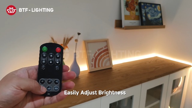 Image of BTF-LIGHTING COB LED Strip Light Cool White 6000K, UL Listed Flexible Tape Light with ETL RF Remote & Power Adapter, DC24V 16.4FT Uniform Light for Cabinet Kitchen Home Indoor DIY Lighting