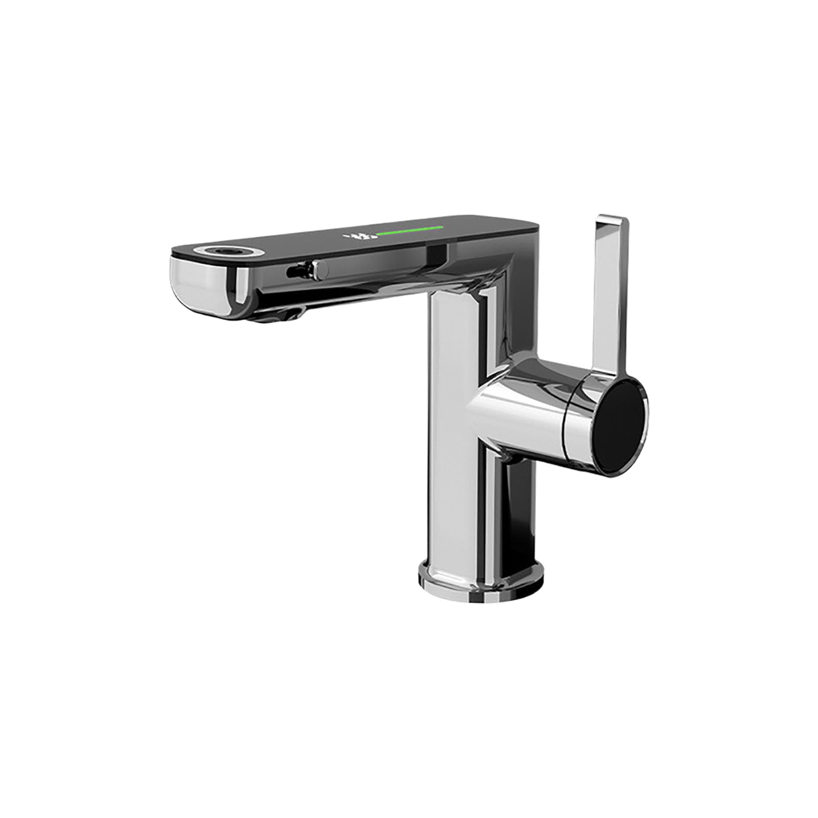Miscelatore Per Lavabo Con Display Digitale A Led, Acqua Calda E Fredda (Chrome finish)