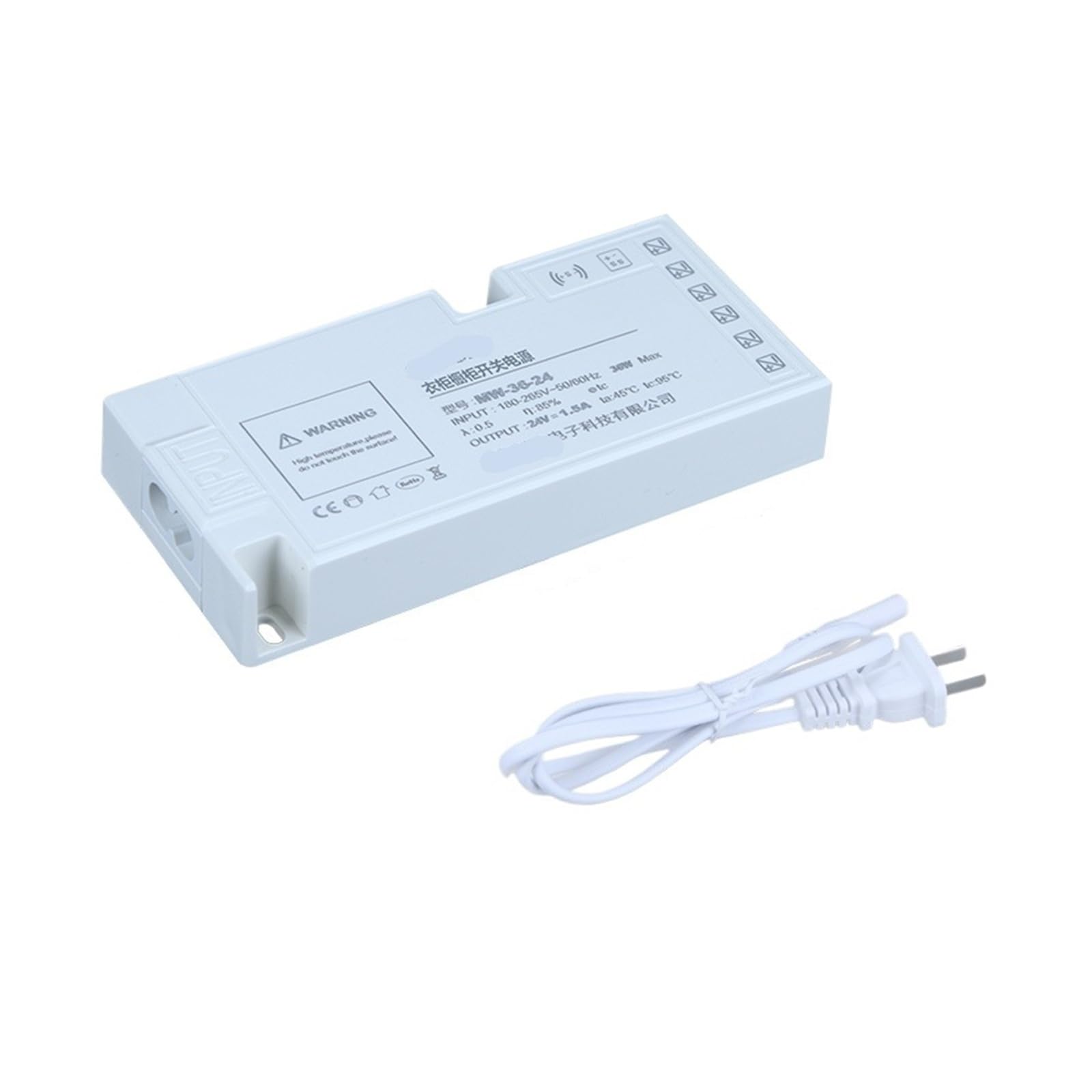 PWANUIGTE Cabinet Light Power Supply 24v with Wine Induction Control Interface 12V Wardrobe Transformer(24V 36W)