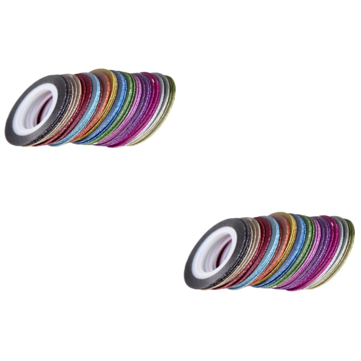 FRCOLOR 104 rollen knipperende band lijn voor nagelkunst nail striping tape mat glanzende nagelrand sticker nail art plakband nagelstickers zelf manicure goud- en zilverdraad