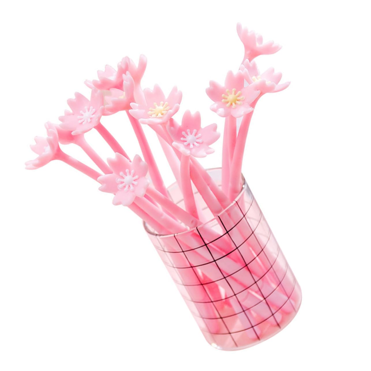 LALAFINA 20pezzi Penne Gel Estetiche Rosa Con Motivo Floreale Penne Per Scrittura e Firmare Per Studenti e Insegnanti Materiale Di Alta Qualità e Design Creativo Per Scuola e Ufficio