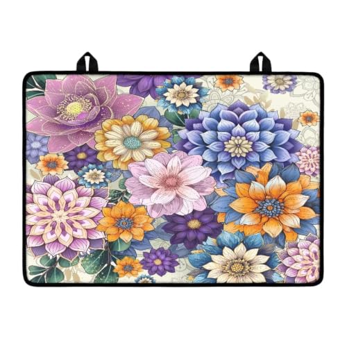 Image of Flat Top Stove Cover Mat Oil-Proof Stove Top Covers for Electric Stove Glass Ceramic Top Stove Cover Induction Cooktop Mat Kitchen Accessories, 29 x 21 Inch, Bohemia Mandala Flower