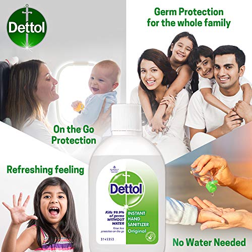 Image of Dettol Original Germ Protection Alcohol based Hand Sanitizer, 60ml
