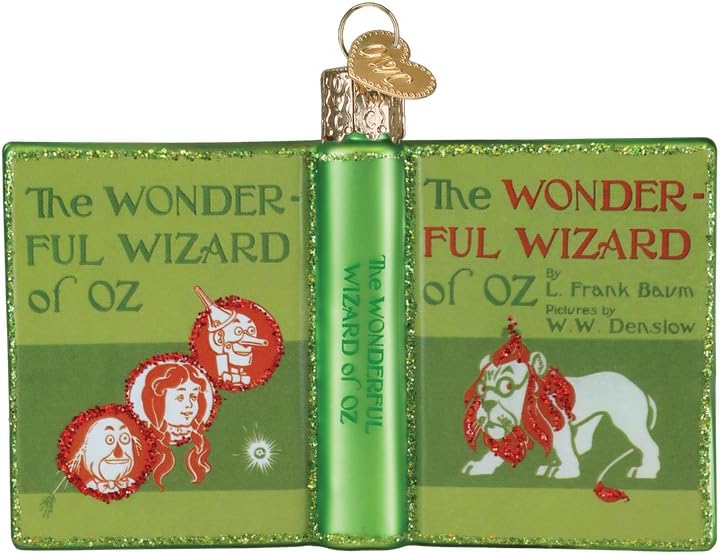 Old World Christmas The Wonderful Wizard of Oz Book Glass Blown Ornament for Holiday Tree, Handcrafted Holiday Decoration, Book Collection - Image 3