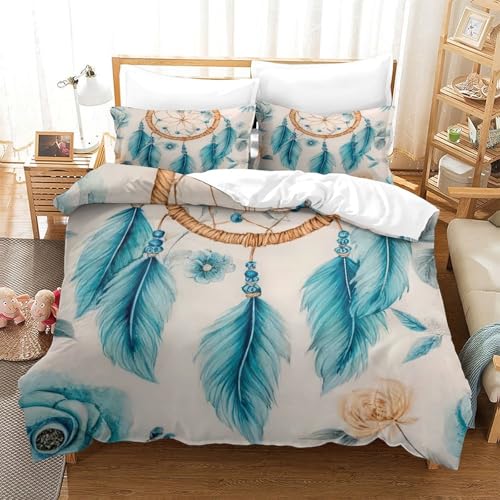 Housse de couette papillon bleu 3D 200x200 parure de lit double - 3