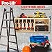 Pro Lift Cordless Drill Organizer – wall mount power tool storage rack, 5 hanging slots, wooden M-004W