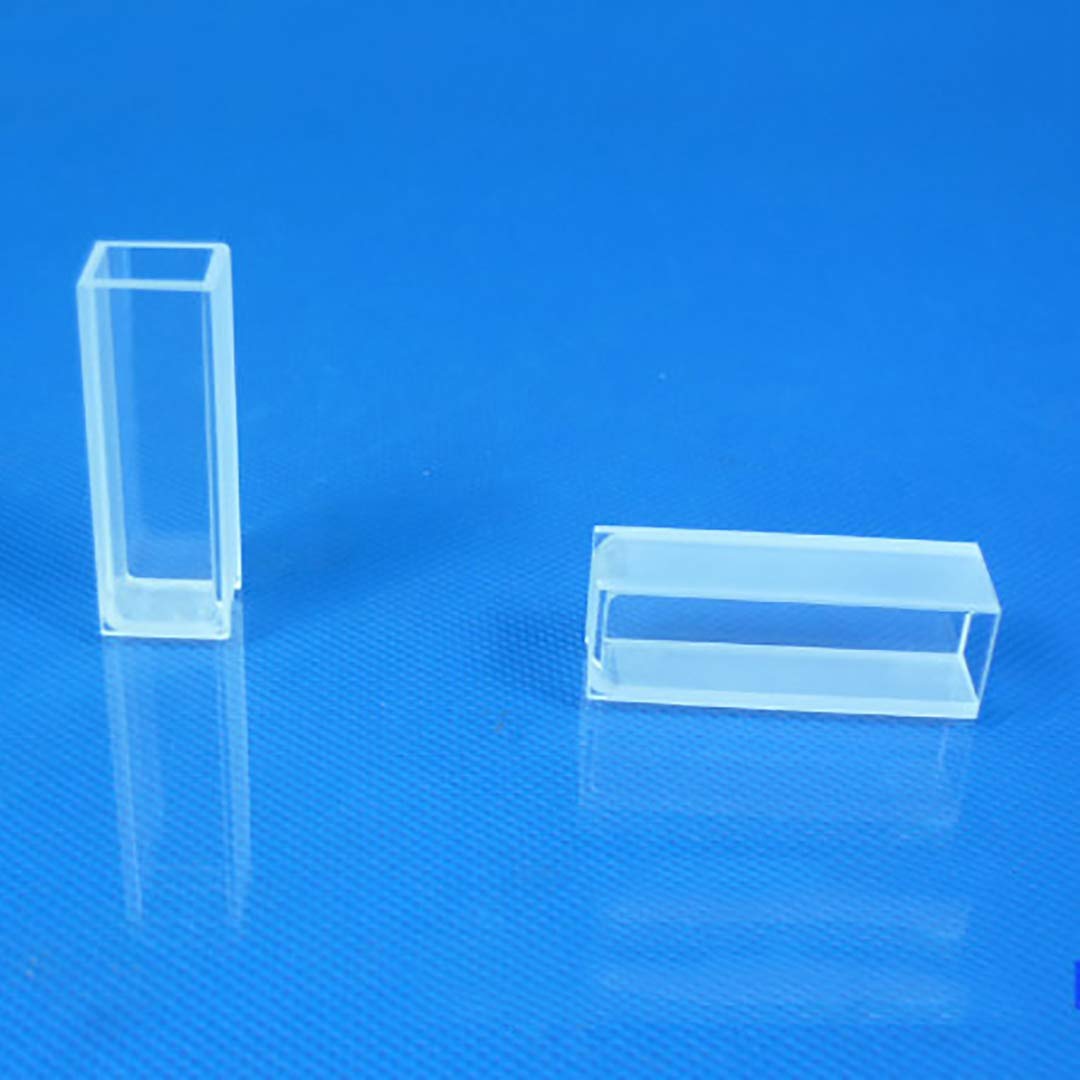 Cubetas de fluorescencia de trayectoria óptica de vidrio de cuarzo de 10mm for espectrofotómetro de luz de cuatro vías tipo 751, 2 uds.