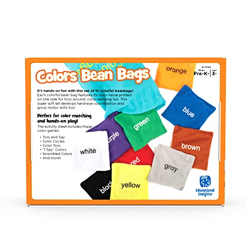 Image of Educational Insights Colors Bean Bags - Color Sorting Toys for Toddlers, Manipulatives for Preschoolers Learning Colors, Toddler Learning Toys, Hands-On Preschool Classroom Activities, Ages 3+