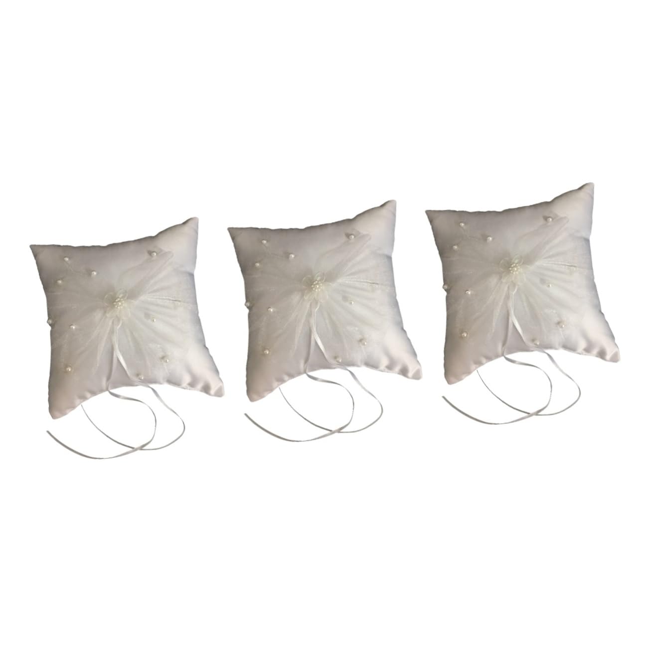 jojofuny 3pezzi Cuscino Portafedi Elegante Pizzo Per Matrimonio Decorazione Raffinata Per Anelli Per Cerimonie Fidanzamenti e Occasioni Speciali