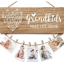 Grandma Gifts Mothers Day Gifts for Grandma Picture Frame, Birthday Gift for Grandmother from Granddaughter Grandson -Grandkids Make Life Grand, Grandpa Nana Gift Grandmother Grandparents Photo Holder