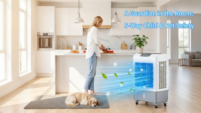 Image of 3600CFM Swamp Cooler Air Conditioner, 12Gal Dual Tank, 120 Oscillation for 1000Sq.ft Cooling Evaporative Air Cooler w / 3Modes&3Speeds, Timer, Windowless Portable Air Conditioner for Bedroom