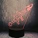 Produktbild 3D-Raketenform Illusionslampe Weihnachtsgeschenk Nachtlicht neben   Tischlampe Jawell 7 Farben Auto Changing Touch Switch Schreibtisch Dekoration Lampen Geburtstagsgeschenk