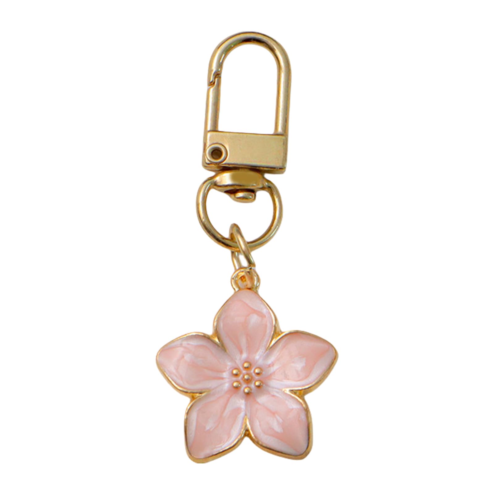 Lilinzhi Elegant Keyring Portable Flower Bag Pendant Fashion Accessory Unique Bag Charm Alloy Texture For Everyday Commuting Everyday Carry Keychain