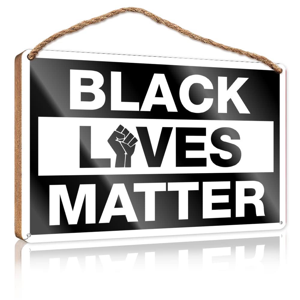 IBWNBBUSN Front Porch Decor Farmhouse Black Lives Matter Blm Wooden Sign Camper Decor Spring Porch Decor