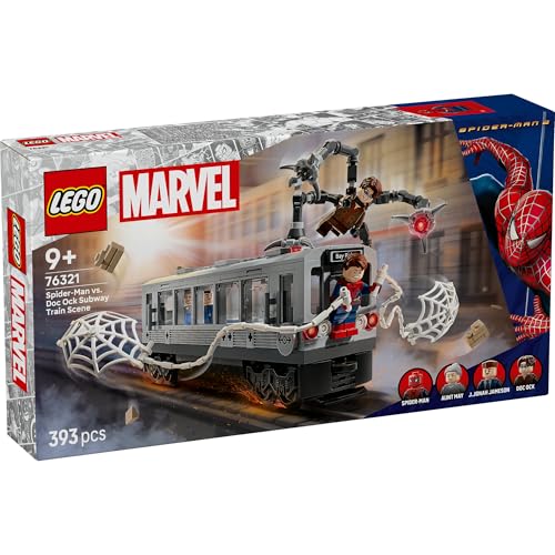 Image of LEGO Marvel Spider-Man vs. Doc Ock Subway Train Scene Building Toy 76321 for 9+ Gift for Boys and Girls