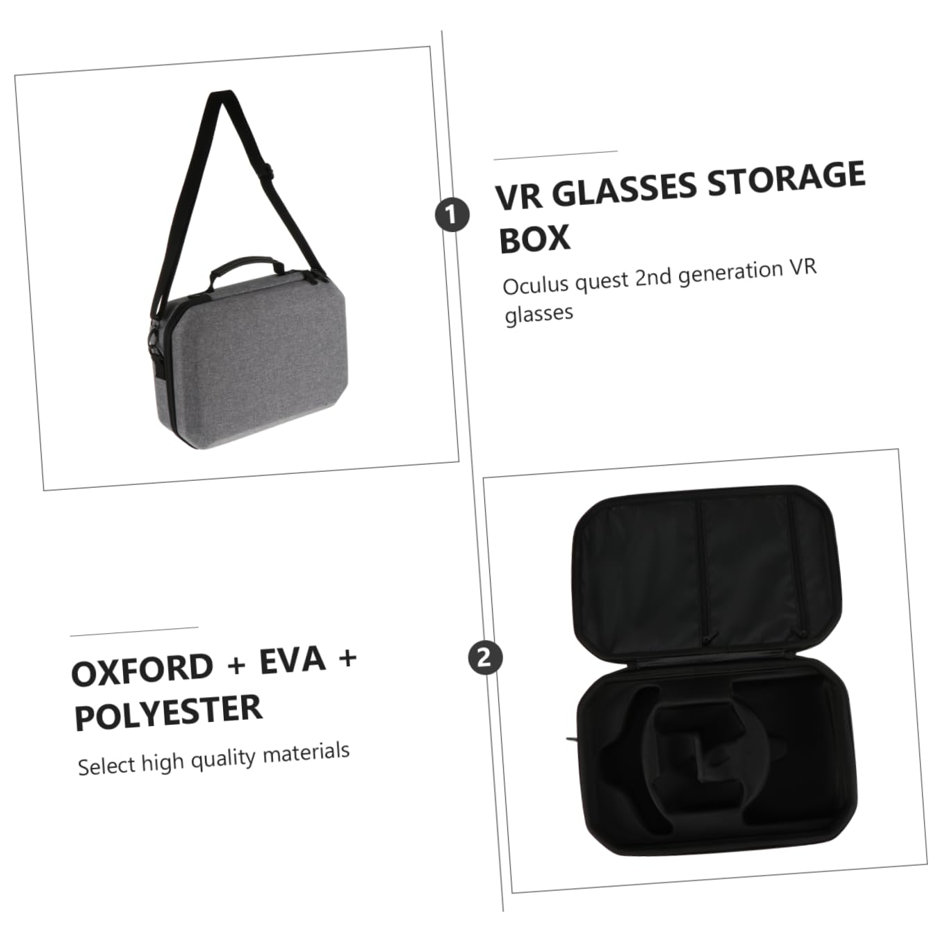 Vr Glasses Storage Case Shockproof Bag Per Compatto e Leggero Per Viaggi e Conservazione Design Elegante e Resistente Manici Comodi Per Trasporto