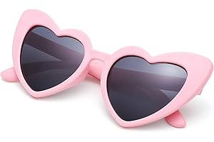 Polarized Heart Girls Sunglasses for Toddler Bendable Sunglasses Shades Age 2-8