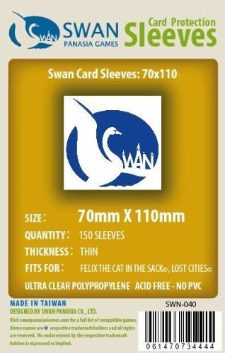 70x110 card sleeves Amazon.com: Swan Card Sleeves (70x110mm) - 150 Pack, Thin Sleeves