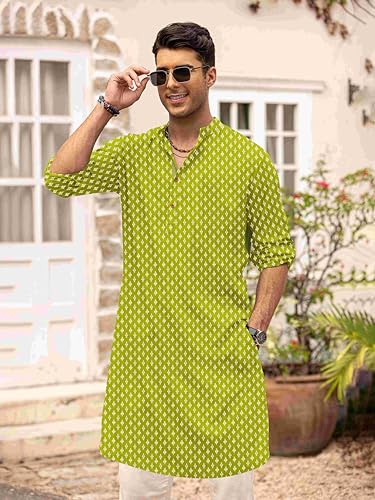 Image of BE ACTIVE Cotton Kurta for Men | Traditional and Classy Design | Indian Kurta | Full Sleeve Kurta