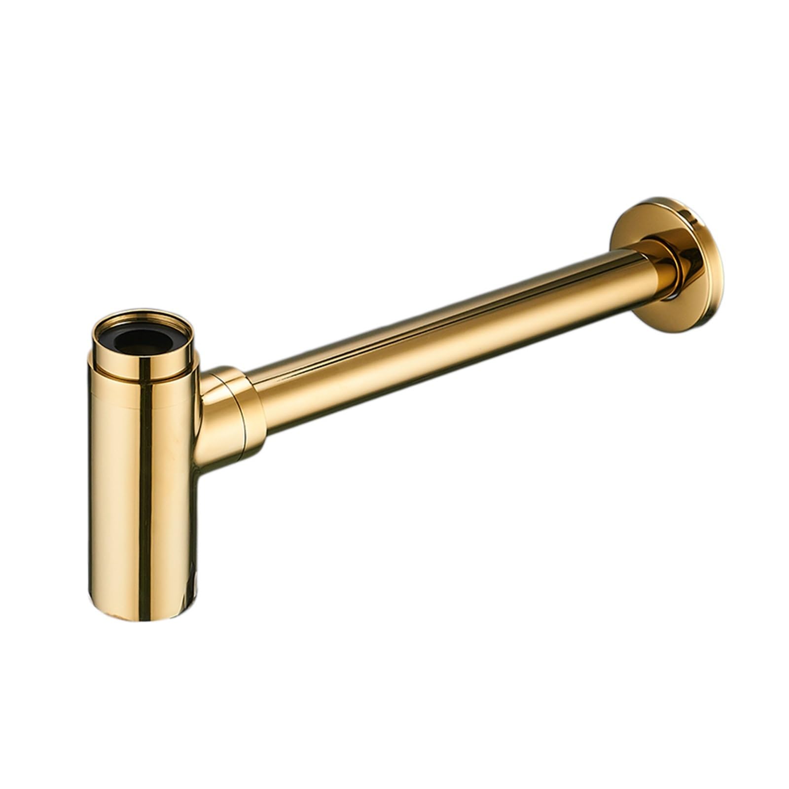 Lavabo sifónico Bottle Trap Brass Siphon Oil Rubbed P-TRAP Bathroom Vanity Basin Pipe Waste With Pop Up Drain(Black A)