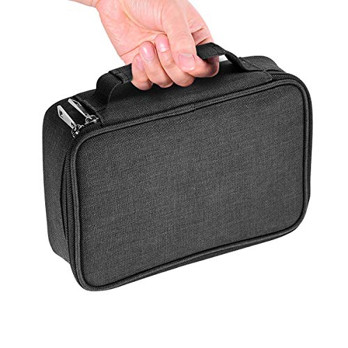 Image of Number-one Large Capacity Pencil Case, 72 Slots Colored Pencil Pouch Bag Portable Pencil Holder Stationery Organizer with Compartments for Office and Travel, Black