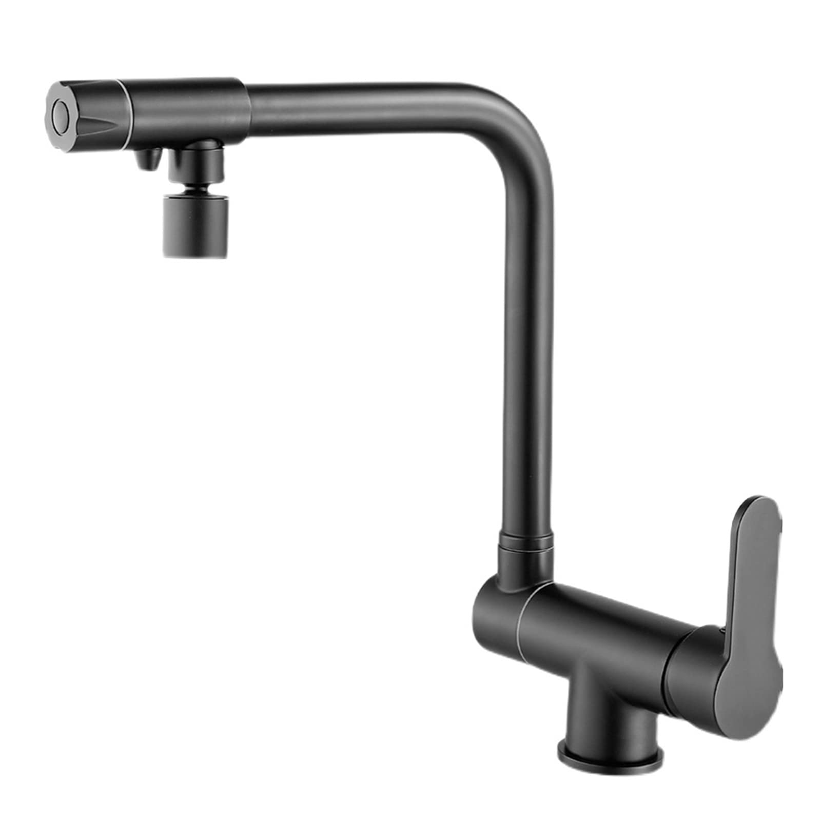 Rubinetto Da Parete Per Vaso Nero - Miscelatore Ottone Per Lavello, Braccio Oscillante 360° - Foto 13